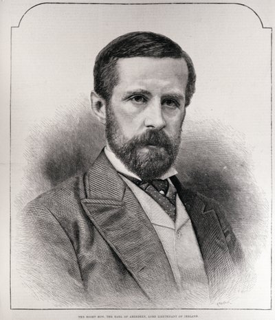 El Muy Honorable Conde de Aberdeen, Lord Teniente de Irlanda, grabado por R. Taylor, de 