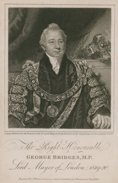 El Muy Honorable George Bridges, Alcalde de Londres 1819-20 de English School