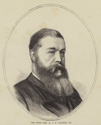El Muy Honorable H C E Childers, MP (grabado) de English School
