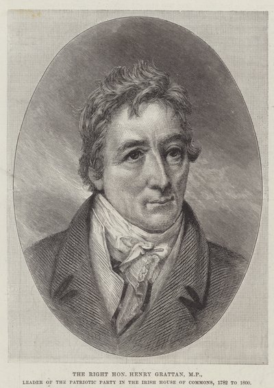El Muy Honorable Henry Grattan, MP, Líder del Partido Patriótico en la Cámara de los Comunes de Irlanda de English School