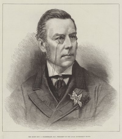 El Muy Honorable J Chamberlain, MP, Presidente de la Junta de Gobierno Local de English School