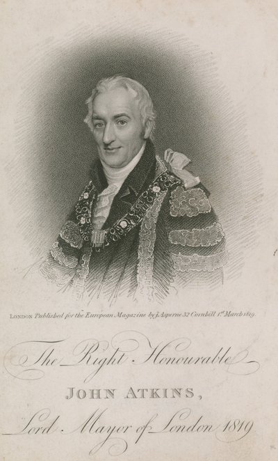 El Muy Honorable John Atkins, Alcalde de Londres 1819 de English School