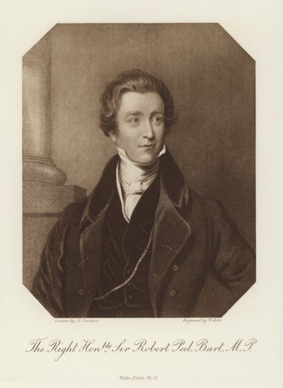 El Muy Honorable Sir Robert Peel, Baronet, MP (lito) de English School