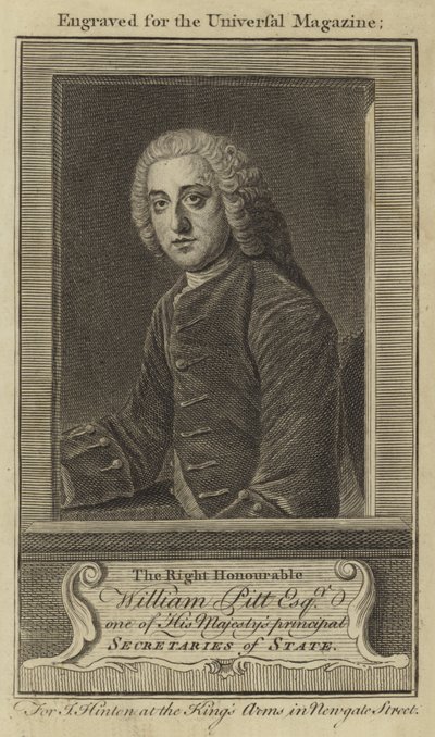 El Muy Honorable William Pitt, uno de los principales Secretarios de Estado de Su Majestad de English School