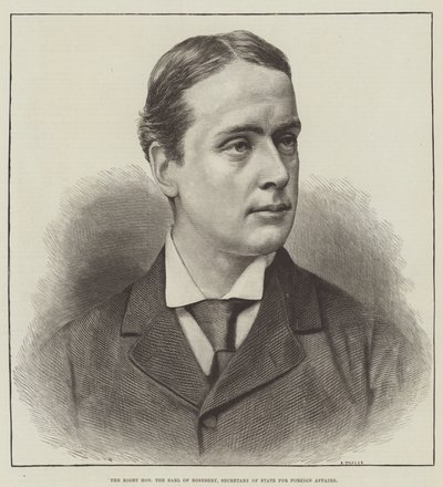 El muy honorable el conde de Rosebery, secretario de Estado para Asuntos Exteriores de English School