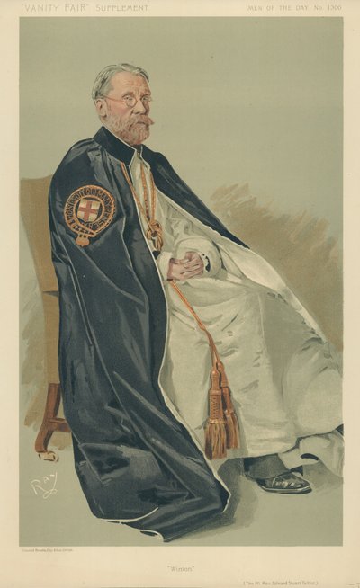 El Reverendo Edward Stuart Talbot, Winton, 11 de octubre de 1911, caricatura de Vanity Fair de English School