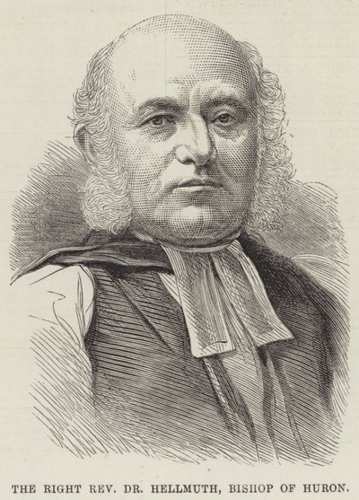 El Reverendo Dr. Hellmuth, Obispo de Huron (grabado) de English School