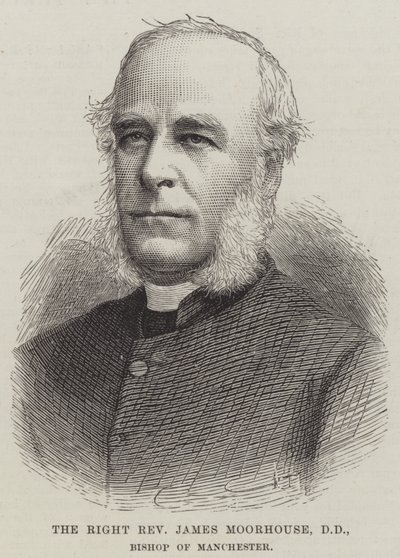 El reverendo James Moorhouse, DD, obispo de Manchester (grabado) de English School