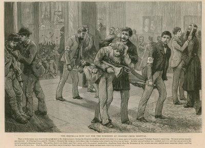 El motín en Trafalgar Square: La secuela - un día ocupado para los cirujanos en el Hospital de Charing Cross de English School