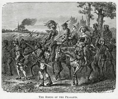 El levantamiento de los campesinos en Inglaterra en 1381 de English School