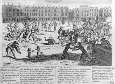Los Impresores Rivales, 1734 de English School