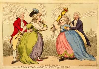 Las Reinas Rivales o un Calor Político para Rege y Grege, 1789 de English School