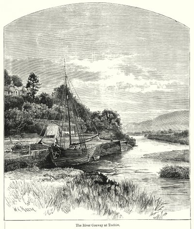 El río Conway en Trefriw de English School