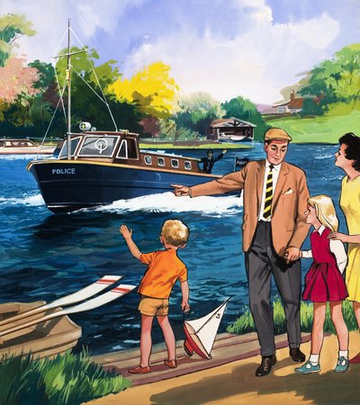 La policía fluvial de English School