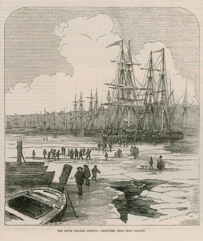 El río Támesis, congelado de English School