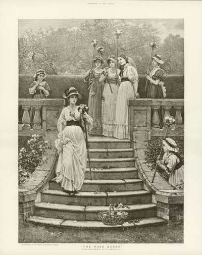 La Reina de las Rosas, por Charles Dunlop Leslie de English School