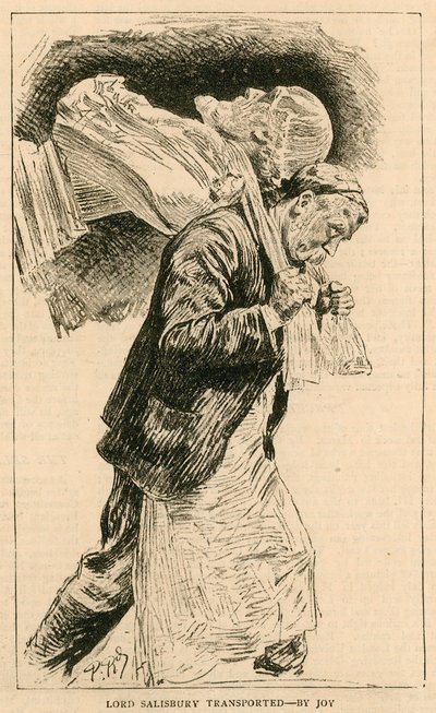 La Real Academia, Londres; Lord Salisbury transportado - por la alegría de English School