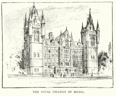 The Royal College of Music (grabado) de English School