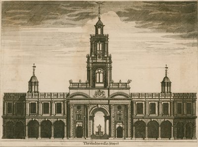 La Bolsa Real, Threadneedle Street, Londres de English School