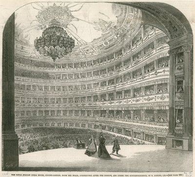 El Teatro Real de Ópera Italiana, Covent Garden, Londres de English School
