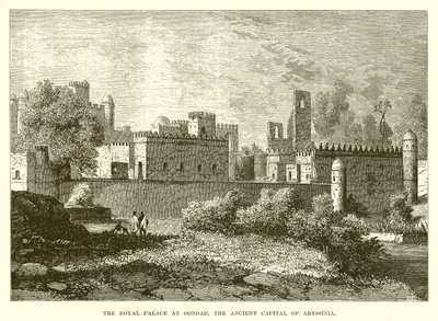 El palacio real en Gondar, la antigua capital de Abisinia de English School