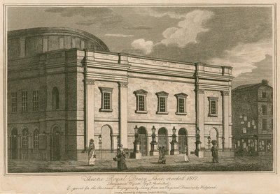 El Teatro Real, Drury Lane, Londres, erigido en 1812 de English School