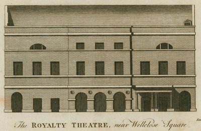 El Teatro Royalty, Well Street, Wellclose Square, Londres de English School