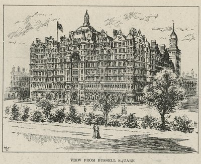 El Hotel Russell, vista desde Russell Square de English School