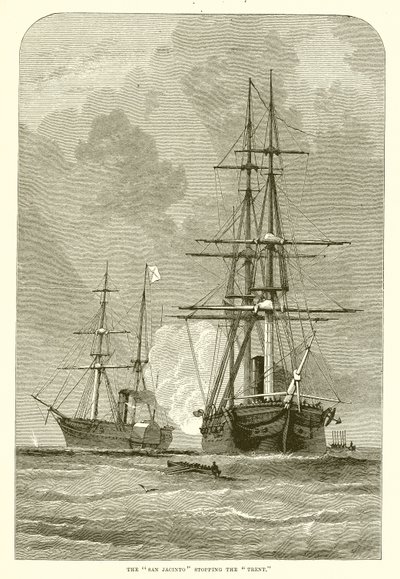 El San Jacinto deteniendo el Trent de English School