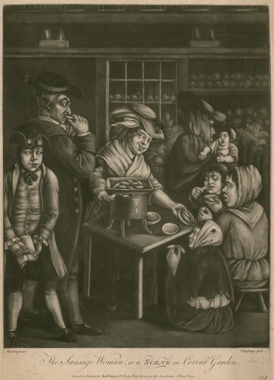 La mujer de las salchichas; o, una escena en Covent Garden de English School
