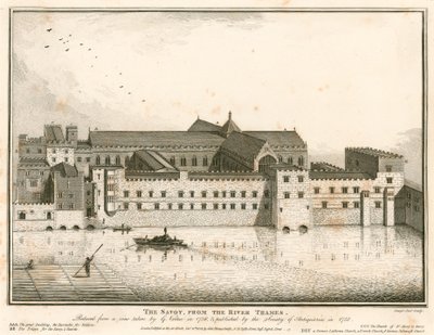 El Savoy, Londres, desde el río Támesis de English School