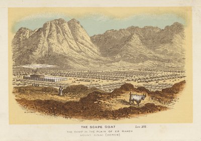 El chivo expiatorio, el campamento en la llanura de Er Raheh Monte Sinaí, Horeb de English School