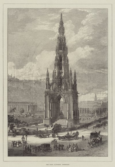 El Monumento a Scott, Edimburgo de English School