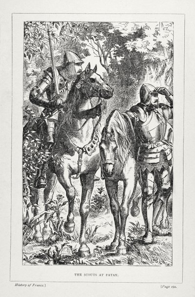 Los exploradores en Patay, de La historia de Francia, por Emile de Bonnechose, publicado por Ward, Lock and Co, Londres de English School