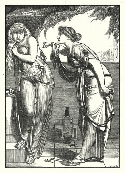 La búsqueda de Proserpina por Ceres (grabado) de English School