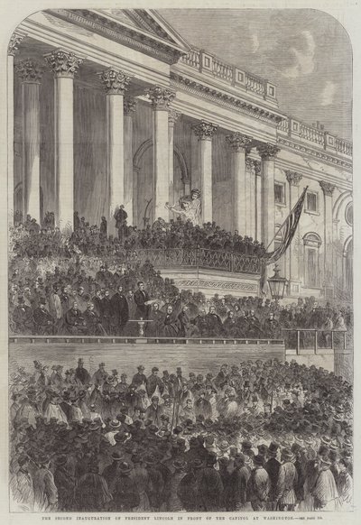 La segunda inauguración del Presidente Lincoln frente al Capitolio en Washington de English School