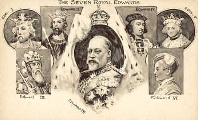 Los Siete Edwards Reales (litografía) de English School