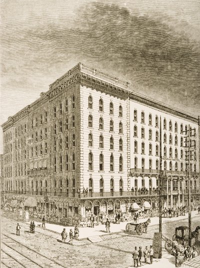 El Hotel Sherman, Chicago, c.1870, de 