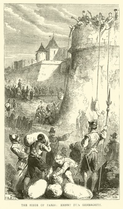 El sitio de París, la generosidad de Enrique IV de English School