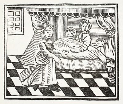 El significado de los sueños, ilustración de Chap-books del Siglo XVIII de John Ashton, pub. 1882 de English School