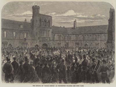 El canto de "Dulce Domum," en el Winchester College de English School