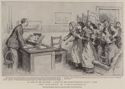 La Situación en Constantinopla (litografía) de English School