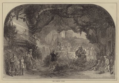 La corte durmiente (grabado) de English School