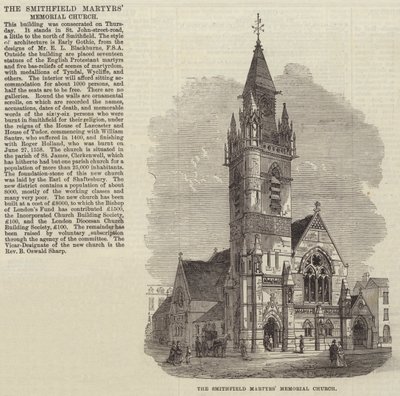 Iglesia Memorial de los Mártires de Smithfield de English School