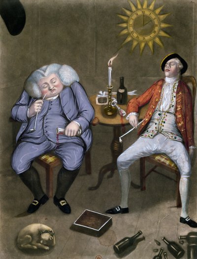 El disfrute sólido de la botella y el amigo, 1774 de English School