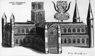 El Exterior Sur de la Catedral de Durham, 1660 de English School