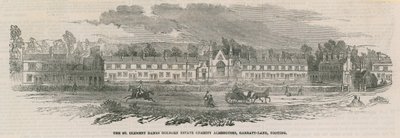 Casas de beneficencia de la caridad de la finca St Clement Danes Holborn en Garratt Lane de English School