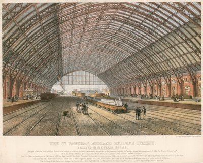 La Estación de Ferrocarril de St Pancras, Midland, Londres, erigida en los años 1866-69 de English School