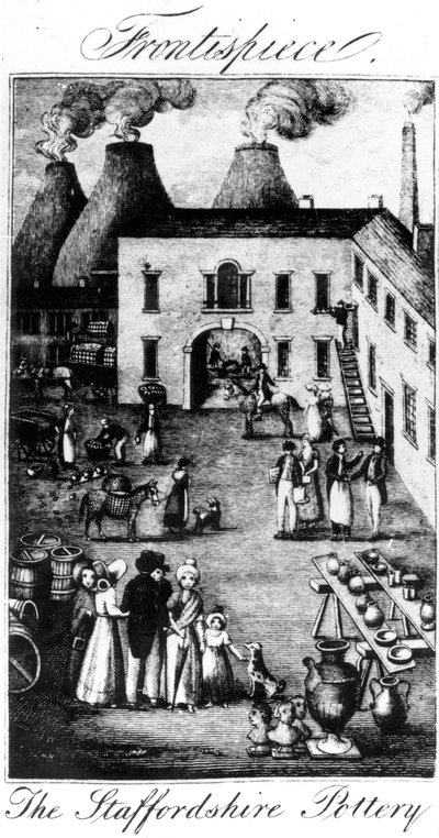 La cerámica de Staffordshire, tomada de, 1827 de English School