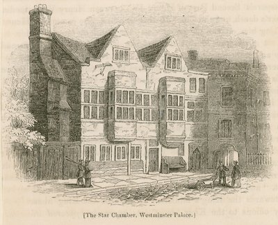 La Cámara de las Estrellas, Palacio de Westminster, Londres de English School